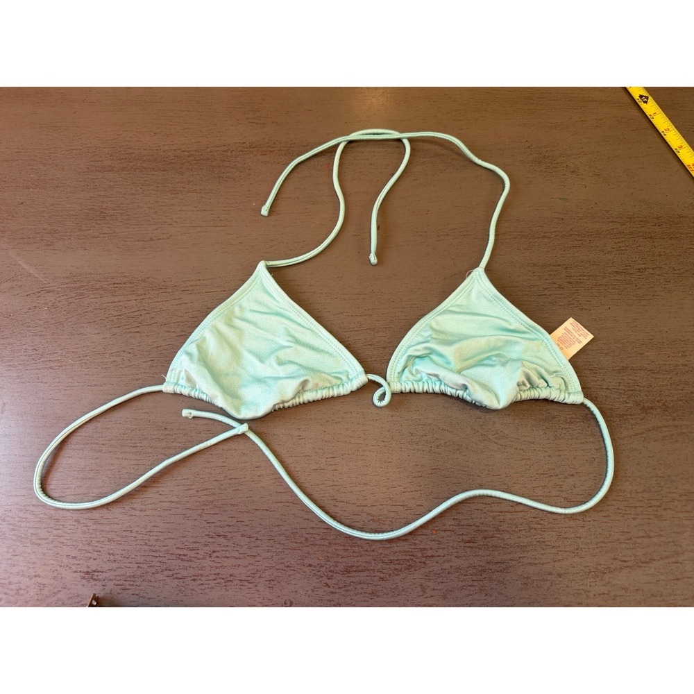 Ocean Pacific OP Salt Water Mint Green Triangle Bikini Top M 7-9 OPS26331T